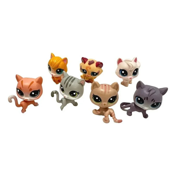 Littlest Pet Shop Cats LPS Lot 7 Toy Hasbro Vintage Figures - Picture 6 of 9